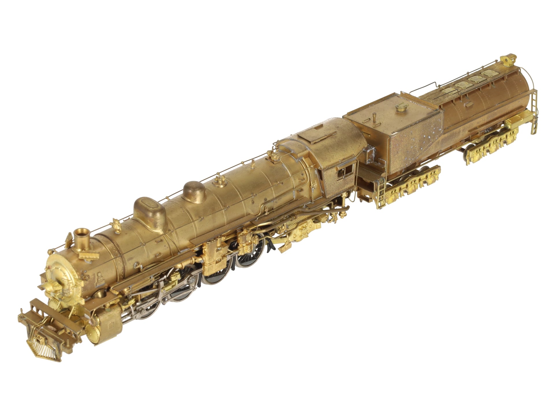 Max Gray HO BRASS Southern Pacific MT-4 4-8-2 Steam Loco & Tender - Unpainted VG/Box