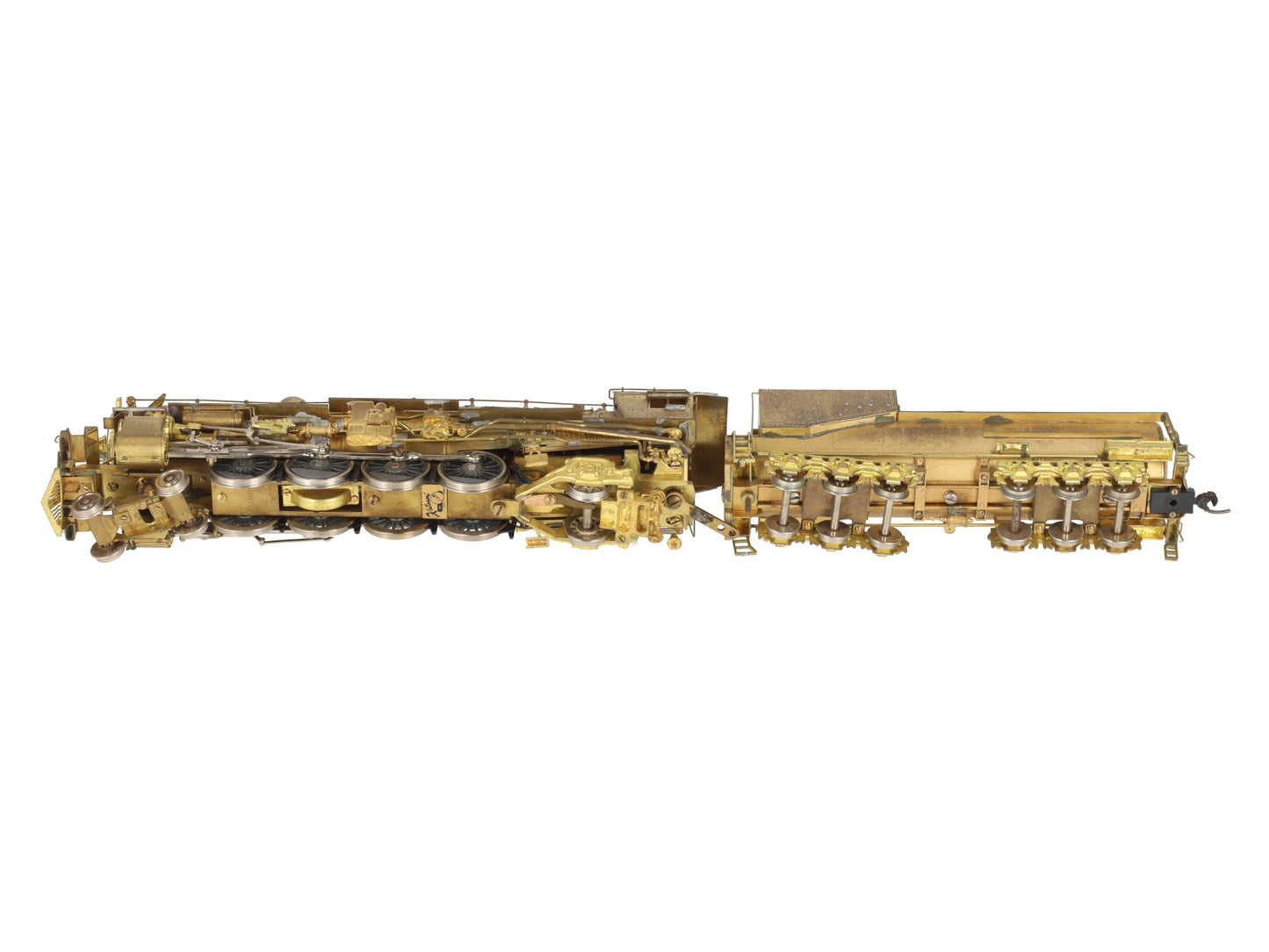 Max Gray HO BRASS Southern Pacific MT-4 4-8-2 Steam Loco & Tender - Unpainted VG/Box
