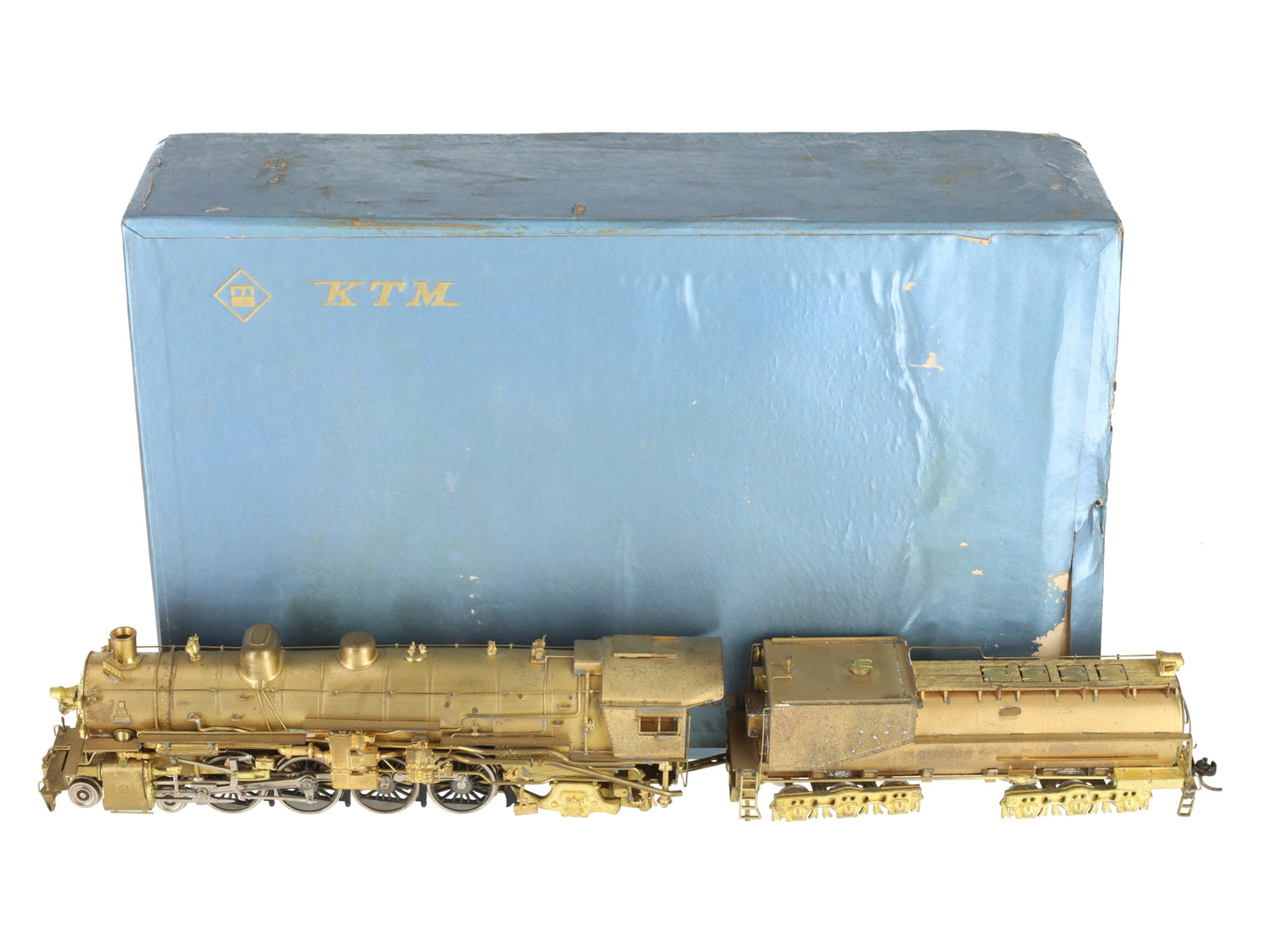 Max Gray HO BRASS Southern Pacific MT-4 4-8-2 Steam Loco & Tender - Unpainted VG/Box