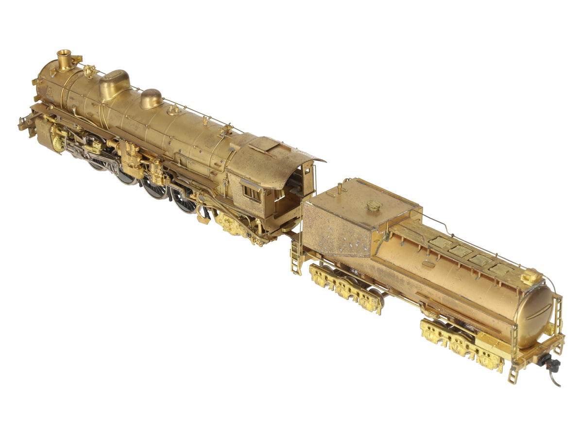 Max Gray HO BRASS Southern Pacific MT-4 4-8-2 Steam Loco & Tender - Unpainted VG/Box