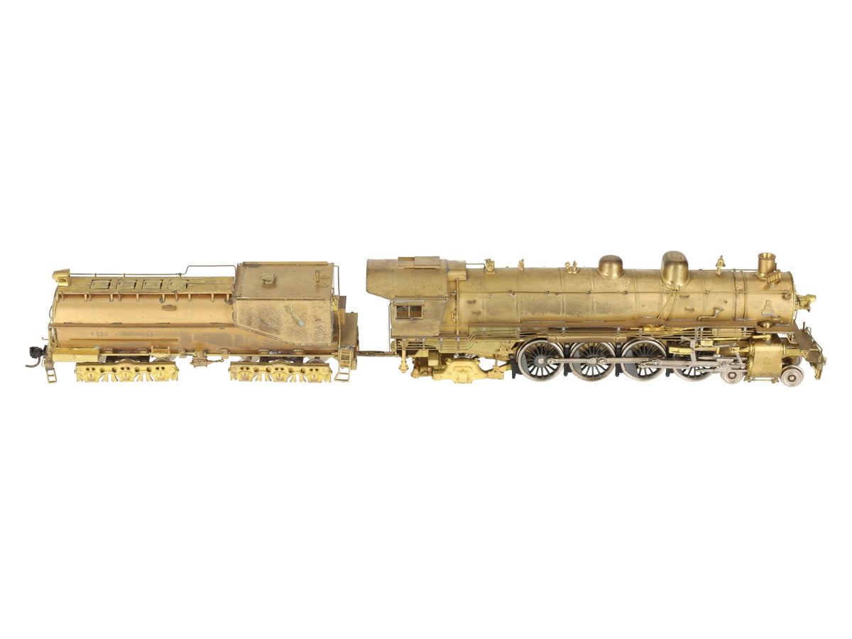 Max Gray HO BRASS Southern Pacific MT-4 4-8-2 Steam Loco & Tender - Unpainted VG/Box