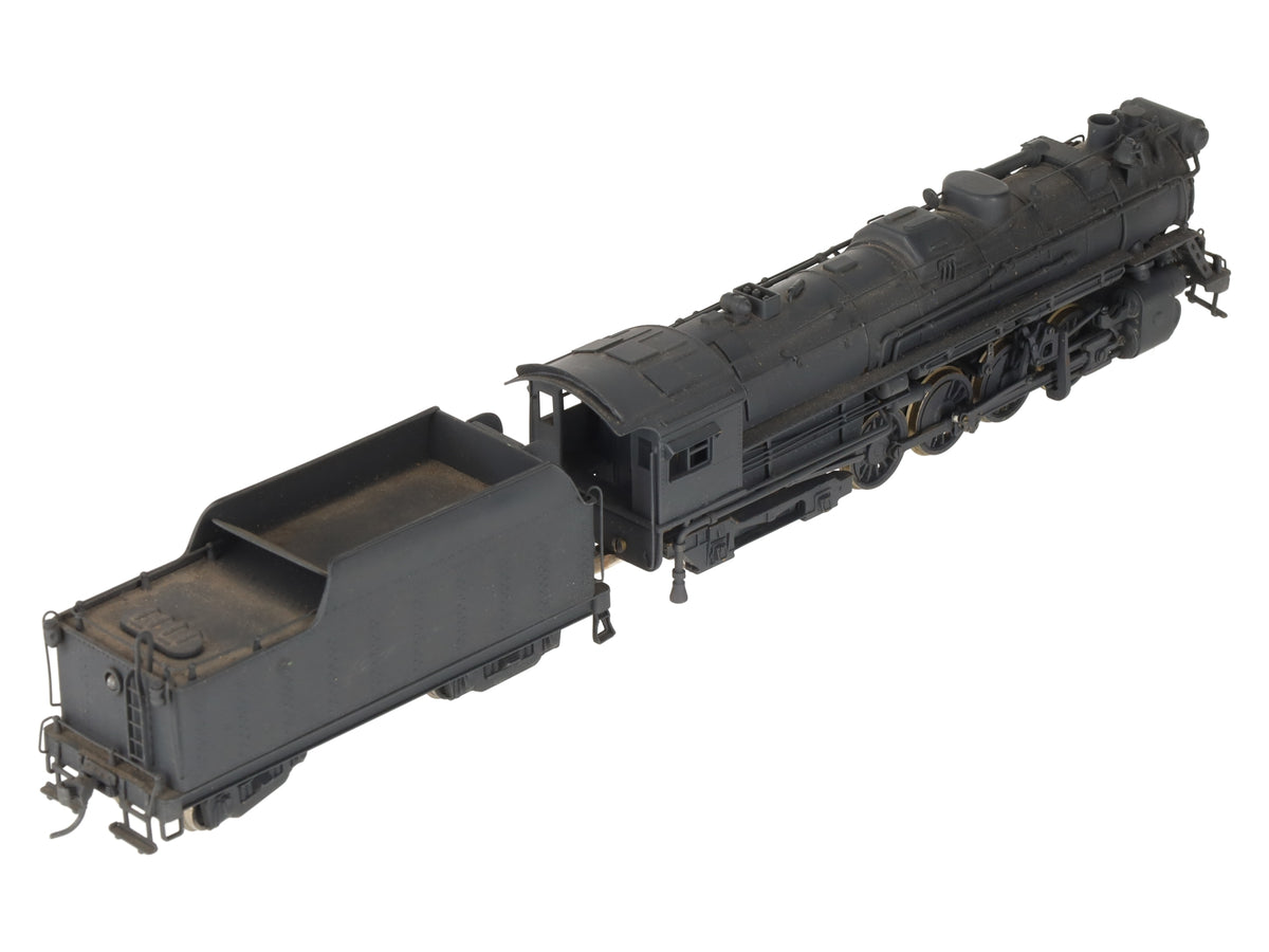 BRASS HO Scale 2-8-4 Berkshire Steam Locomotive - Painted