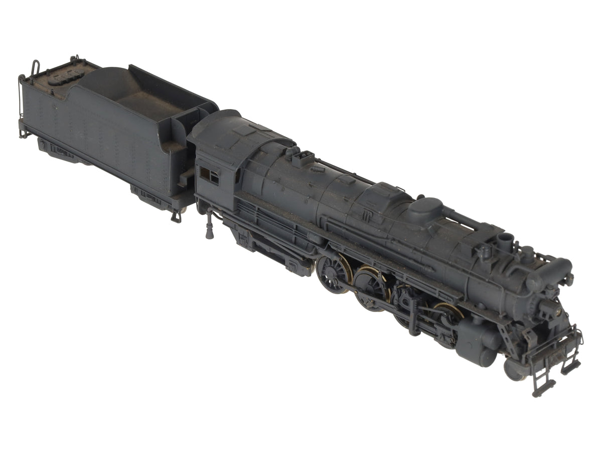 BRASS HO Scale 2-8-4 Berkshire Steam Locomotive - Painted