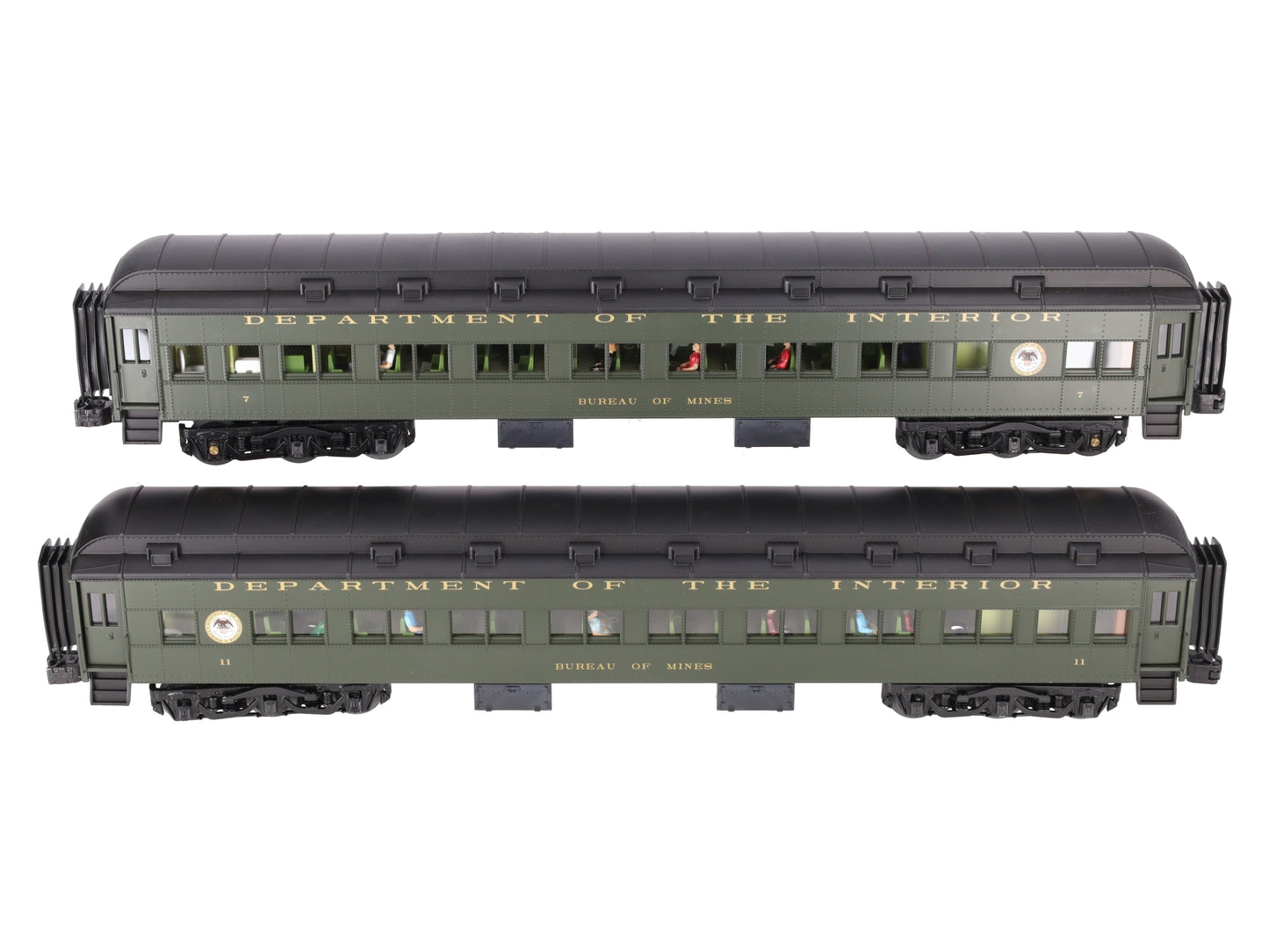 Lionel 2227600 O Bureau of Mines 18" Passenger Car (Pack of 2) EX/Box