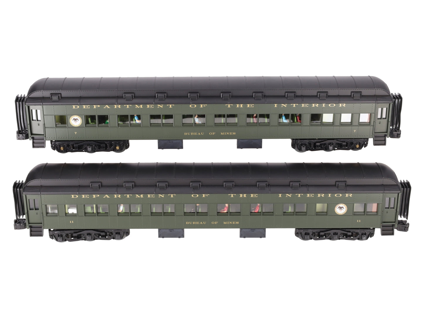 Lionel 2227600 O Bureau of Mines 18" Passenger Car (Pack of 2) EX/Box