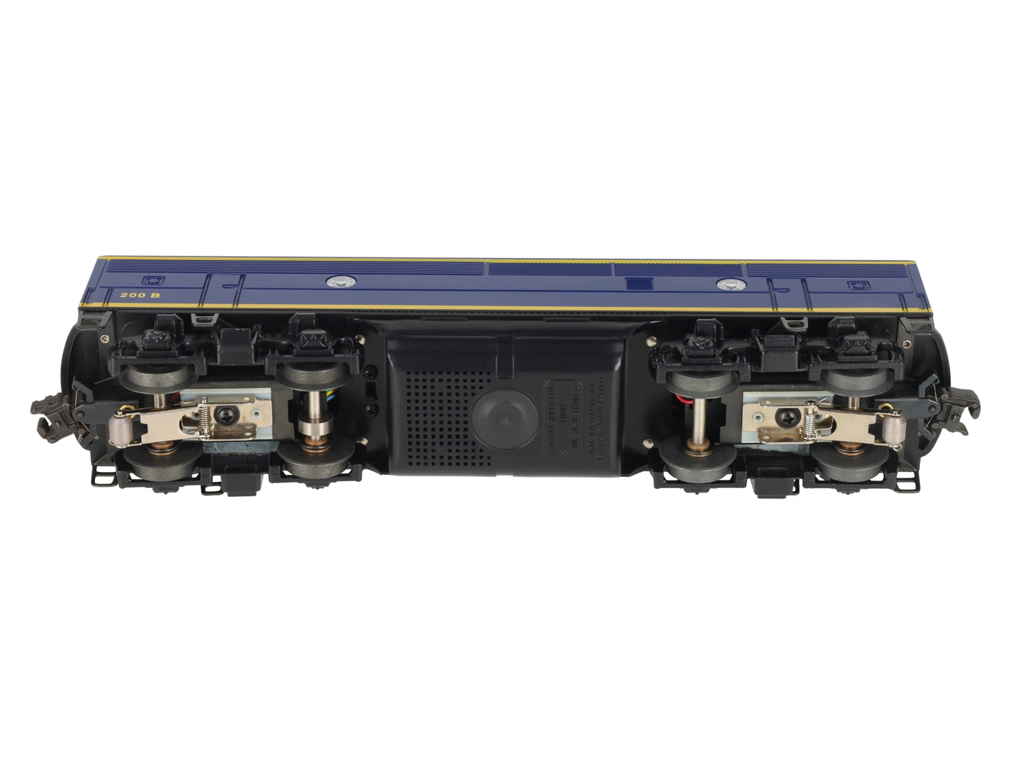 Lionel 6-18122 O Santa Fe F3 Blue/Yellow Non-Powered Diesel B-Unit #200B w/RS II LN/Box