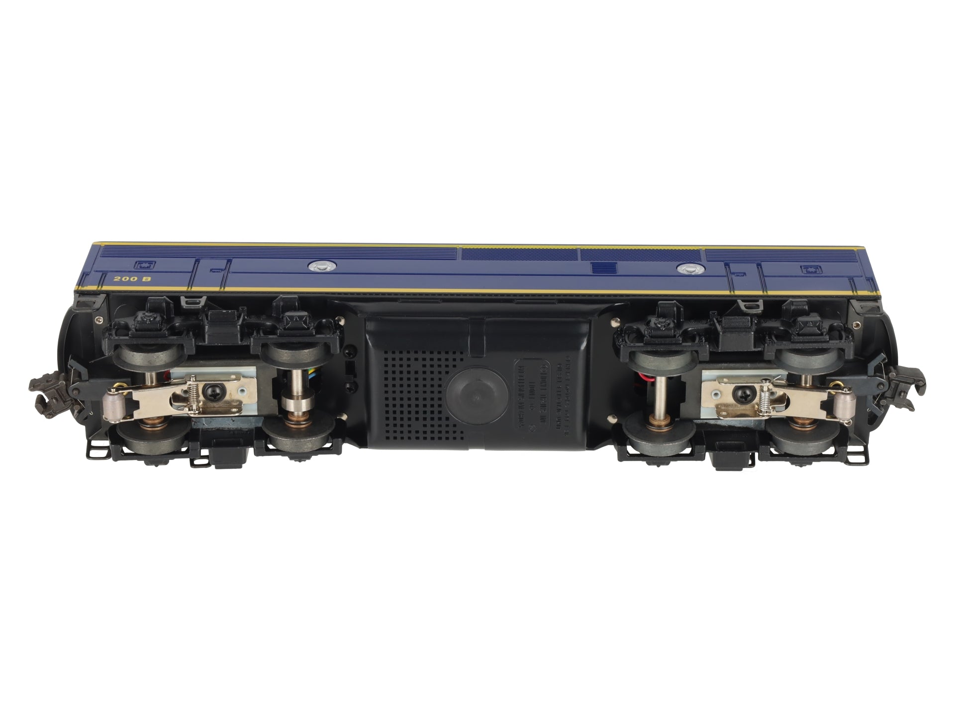 Lionel 6-18122 O Santa Fe F3 Blue/Yellow Non-Powered Diesel B-Unit #200B w/RS II LN/Box