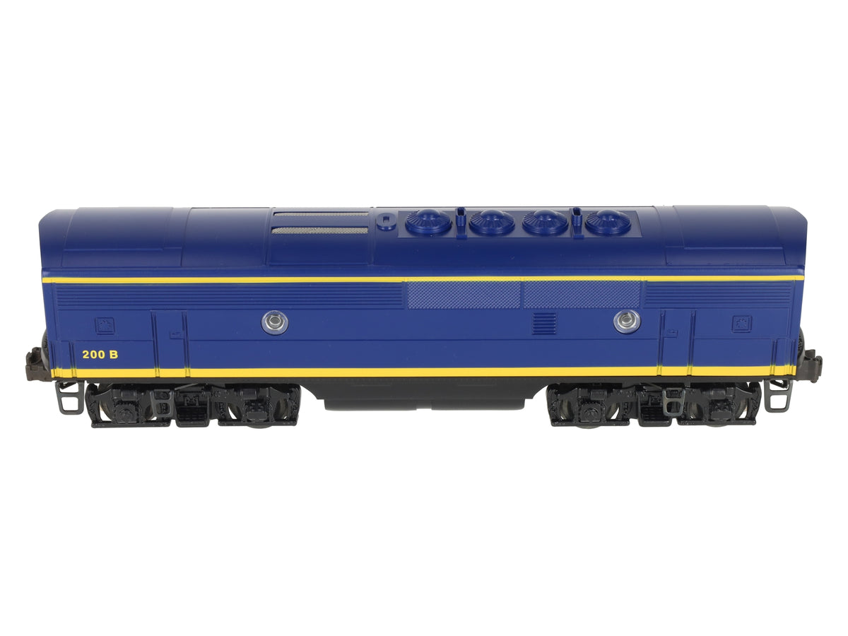 Lionel 6-18122 O Santa Fe F3 Blue/Yellow Non-Powered Diesel B-Unit #200B w/RS II LN/Box