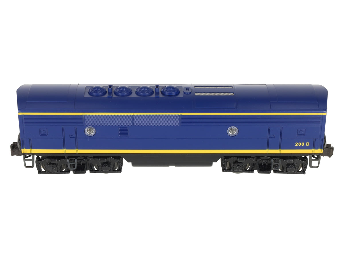 Lionel 6-18122 O Santa Fe F3 Blue/Yellow Non-Powered Diesel B-Unit #200B w/RS II LN/Box