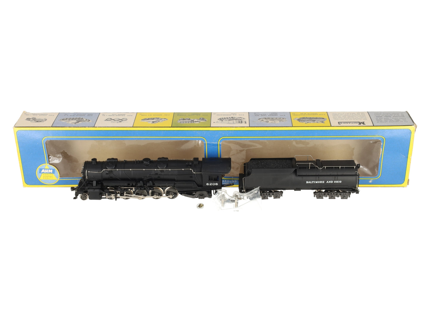 AHM 5099 HO Baltimore & Ohio 2-10-2 Steam Locomotive & Tender EX/Box