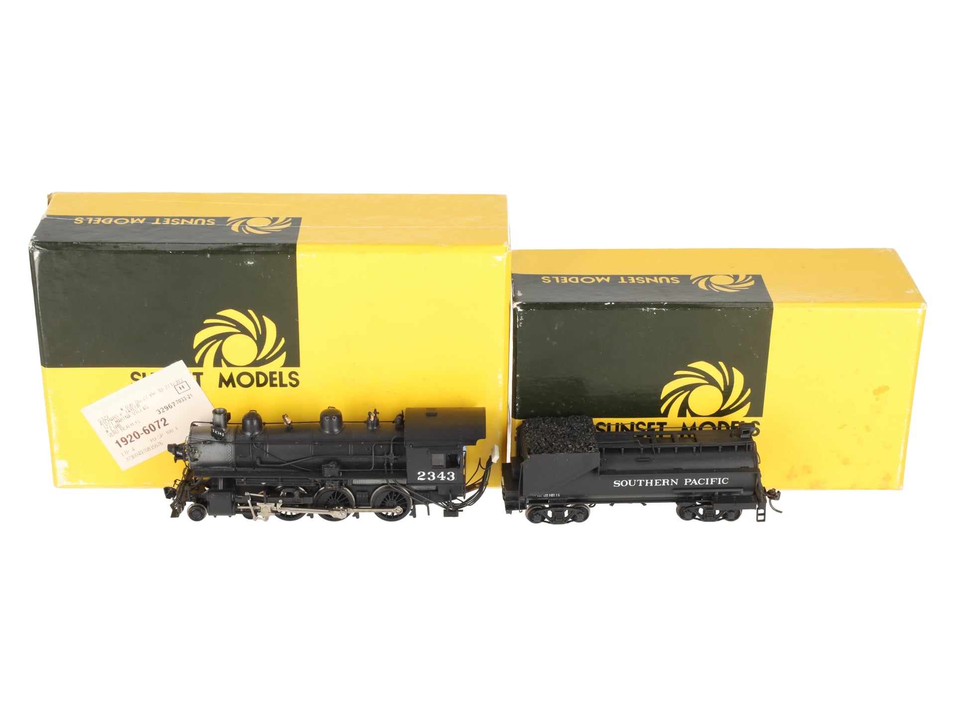 Sunset Models 170a-1 HO BRASS SP 2-8-0 Steam w/Whale Back Tender/Box