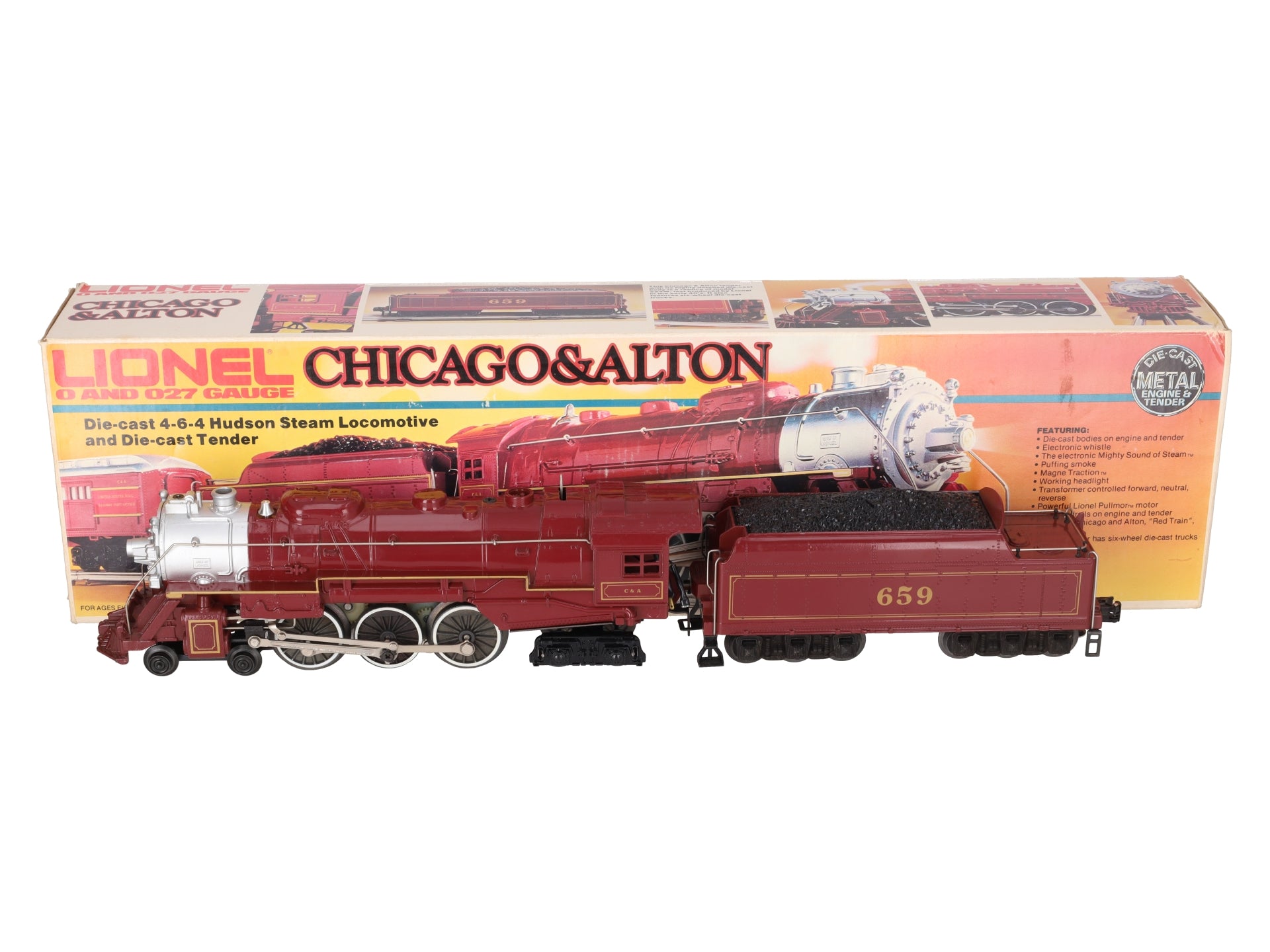 Lionel 6-8101 O Gauge Chicago & Alton 4-6-4 Diecast Steam Loco & Tender #659 EX/Box