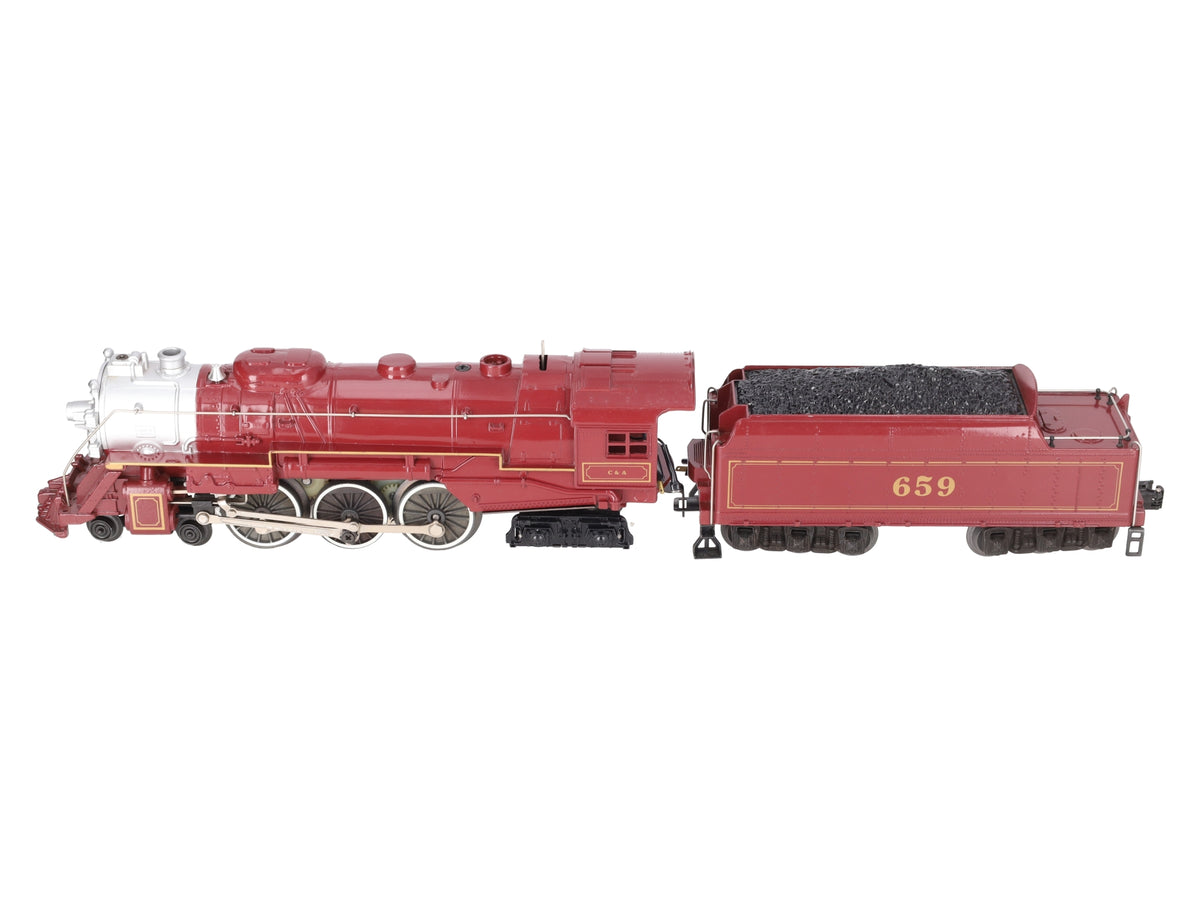 Lionel 6-8101 O Gauge Chicago & Alton 4-6-4 Diecast Steam Loco & Tender #659 EX/Box
