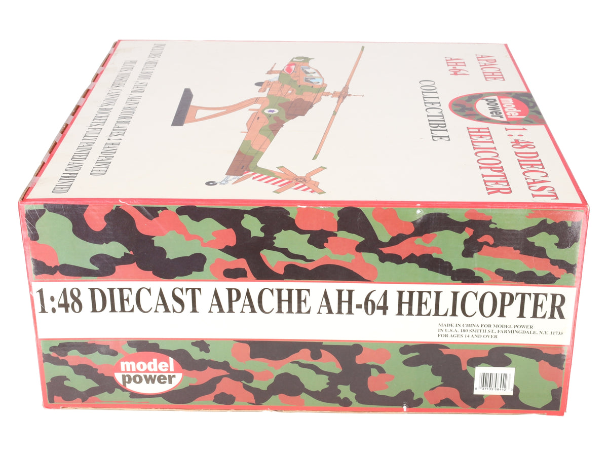 Model Power 6442 1:48 Scale Diecast Israeli Apache AH-64 Helicopter LN/Box