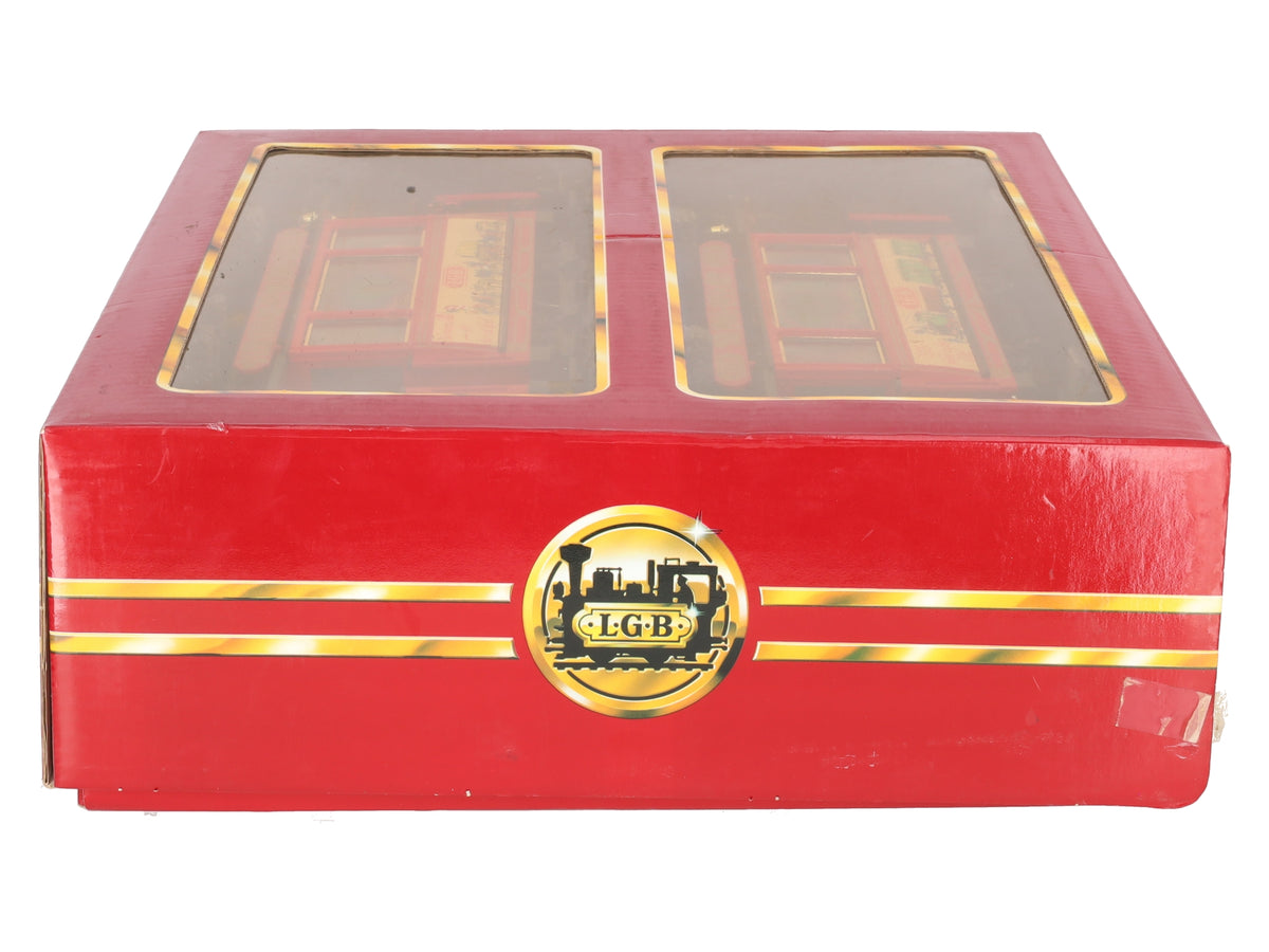 LGB G Scale Lehmann Grossbahn 20 Year Anniversary Trolley Set 1968-1988 EX/Box