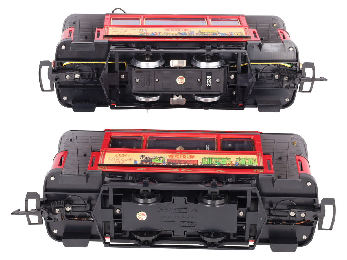 LGB G Scale Lehmann Grossbahn 20 Year Anniversary Trolley Set 1968-1988 EX/Box