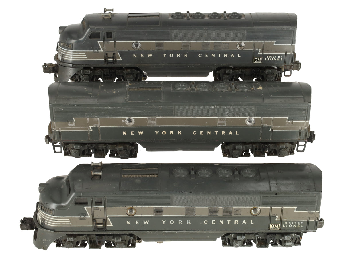 Lionel 2344 Vintage O New York Central F-3 ABA Diesel Locomotive Set VG