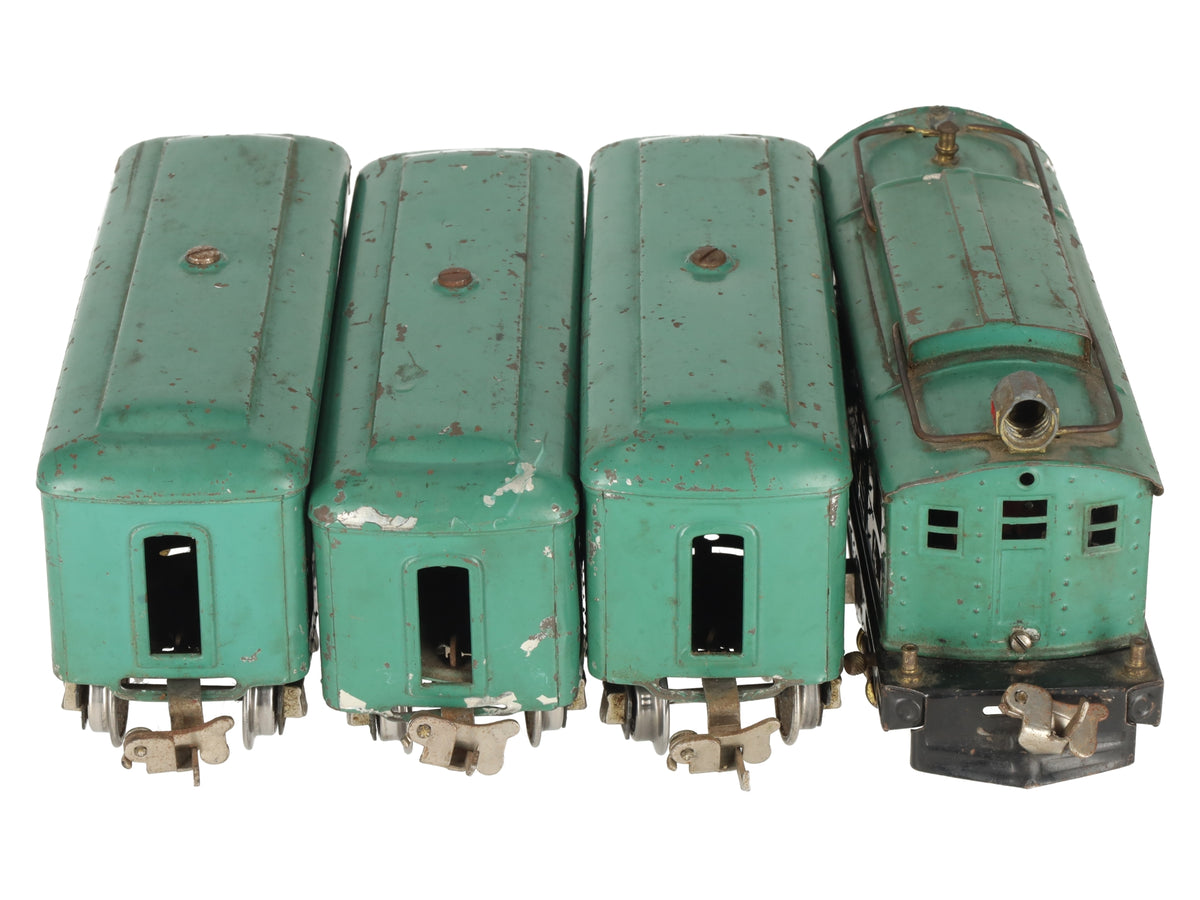Lionel 253 Vintage O Prewar Electric Locomotive 4-Car Passenger Set #607/#608 VG