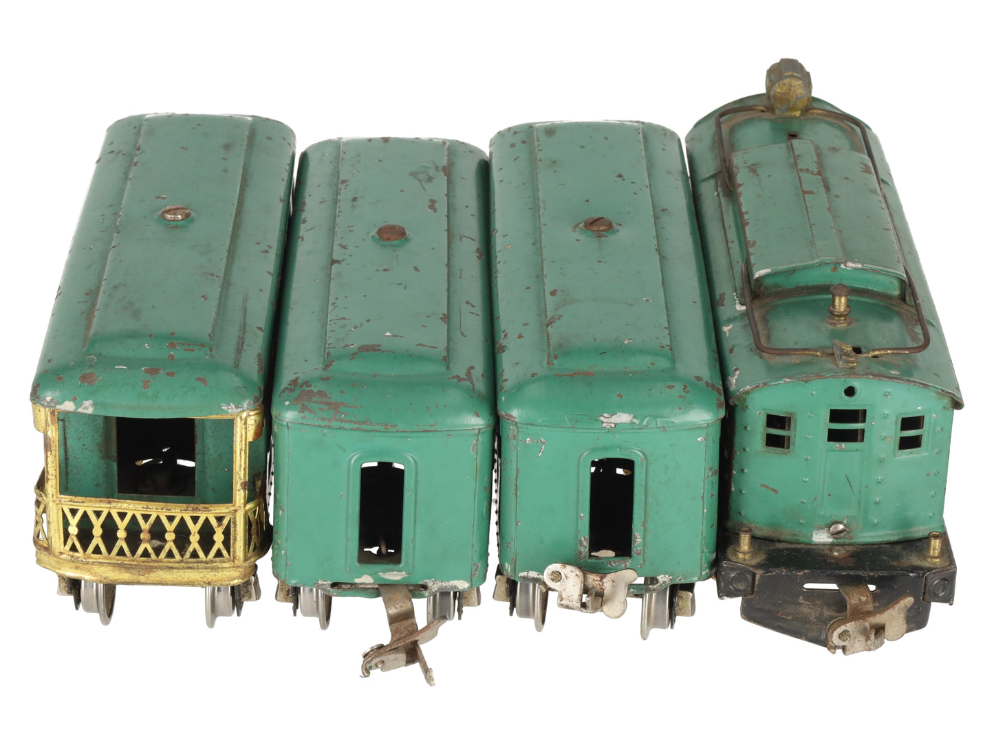 Lionel 253 Vintage O Prewar Electric Locomotive 4-Car Passenger Set #607/#608 VG