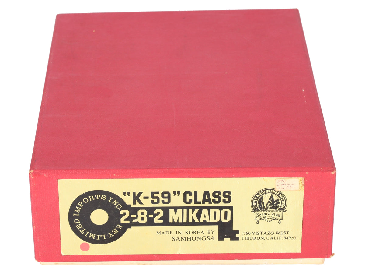 Key Imports HO Scale BRASS K-59 Class 2-8-2 Mikado Steam Loco & Tender - Custom/Box