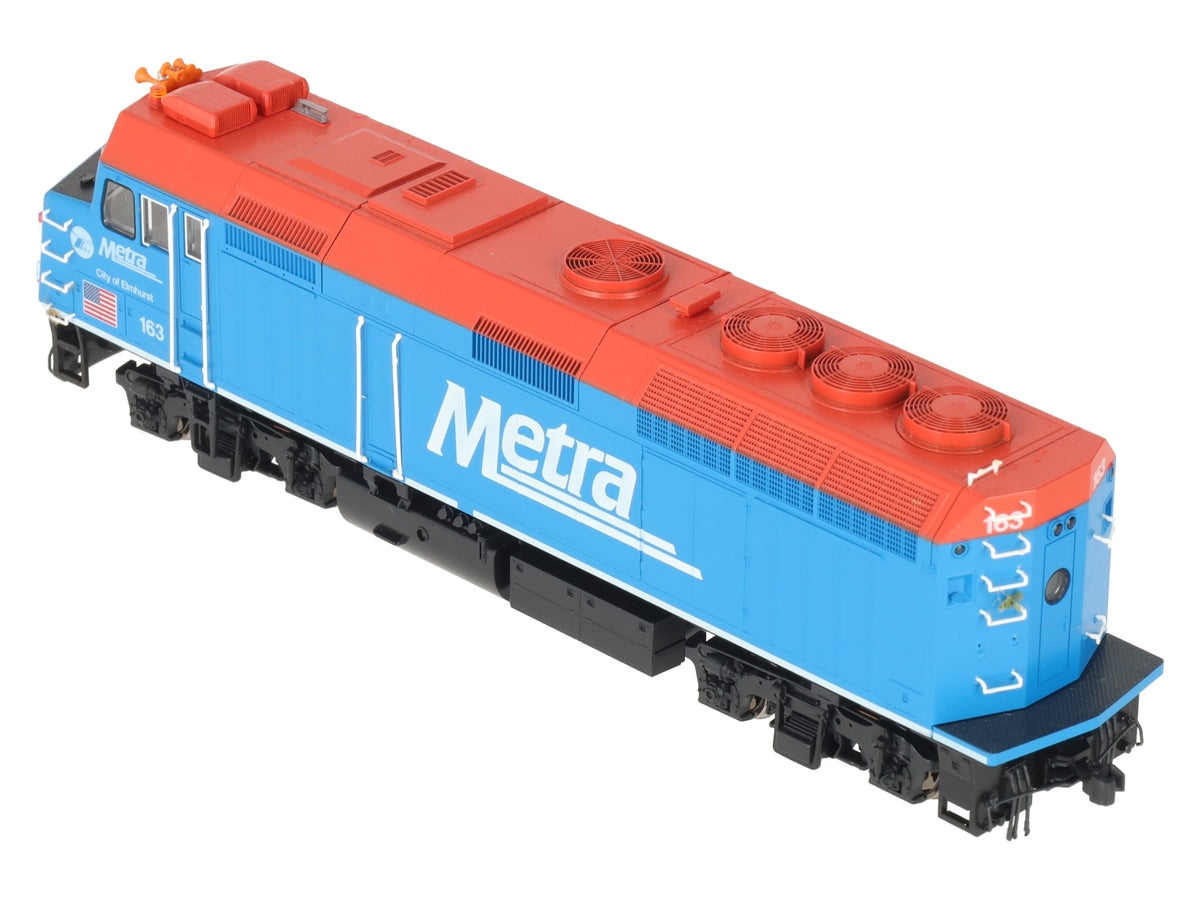 Kato 37-6573 HO Chicago Metra "City of Elmhurst" F40PH Diesel Locomotive #163 EX