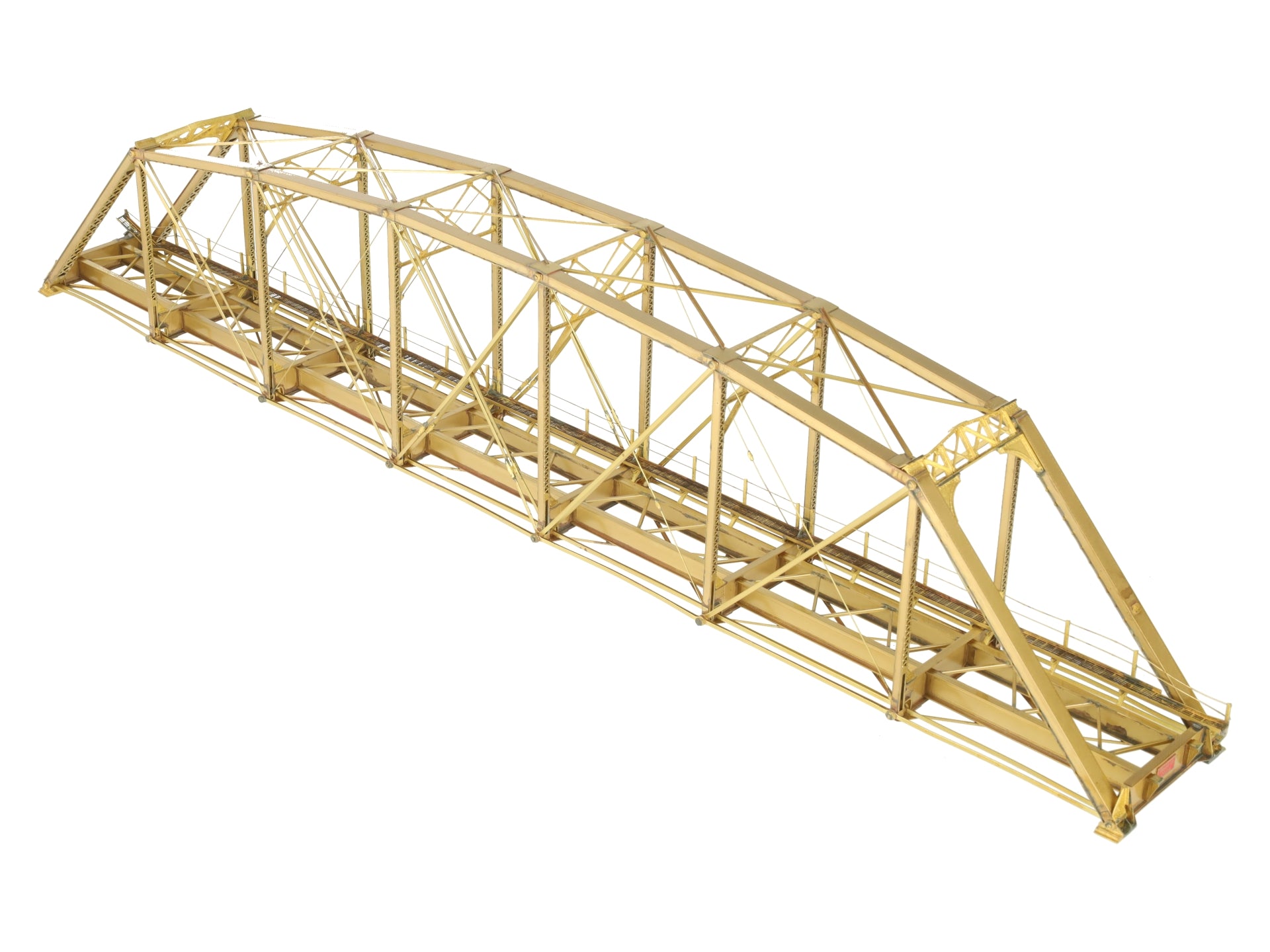 Overland 3341 HO Brass 175' Riveted Curved Chord Single Track Pin Conn. Bridge EX/Box