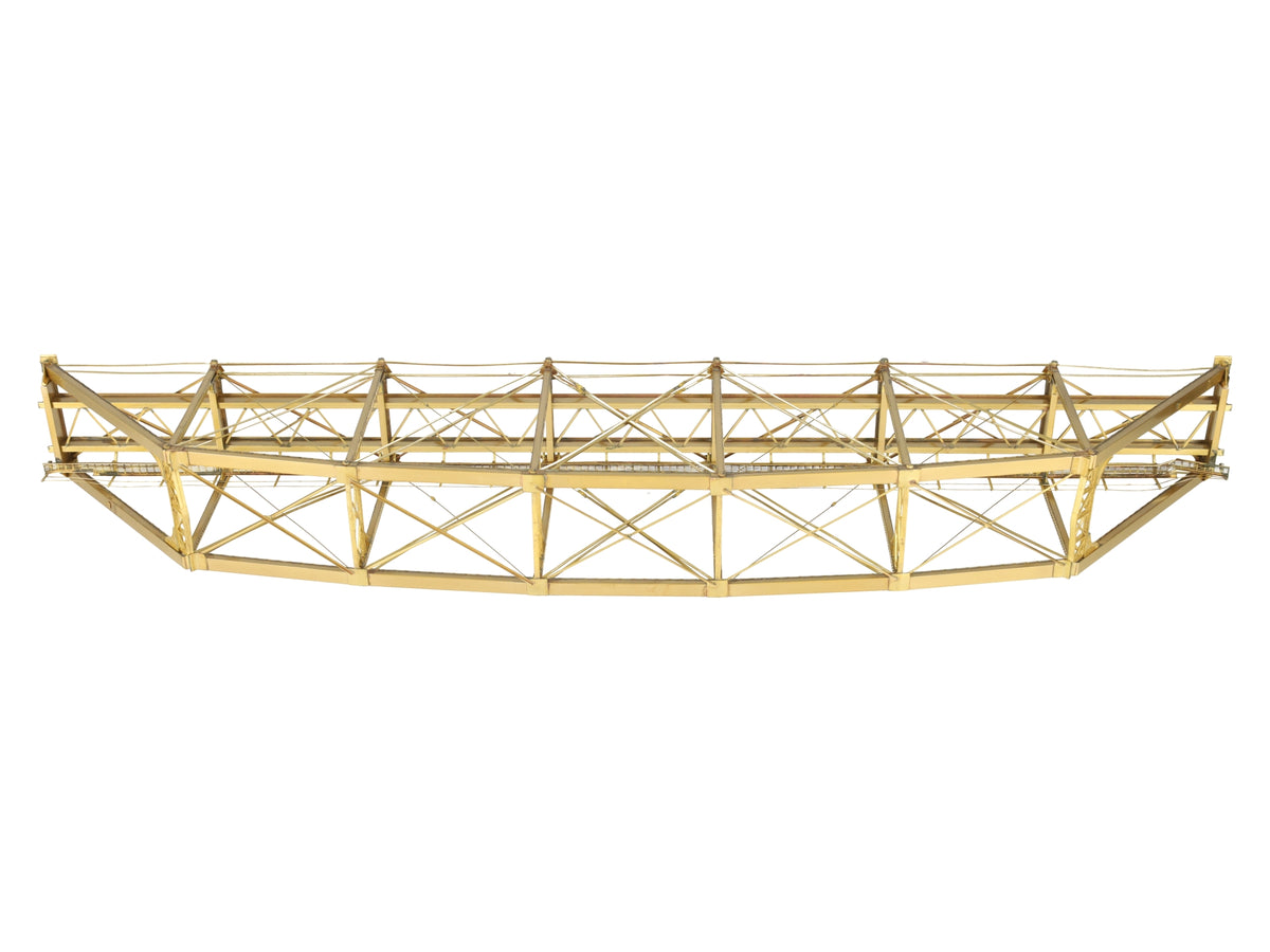 Overland 3341 HO Brass 175' Riveted Curved Chord Single Track Pin Conn. Bridge EX/Box
