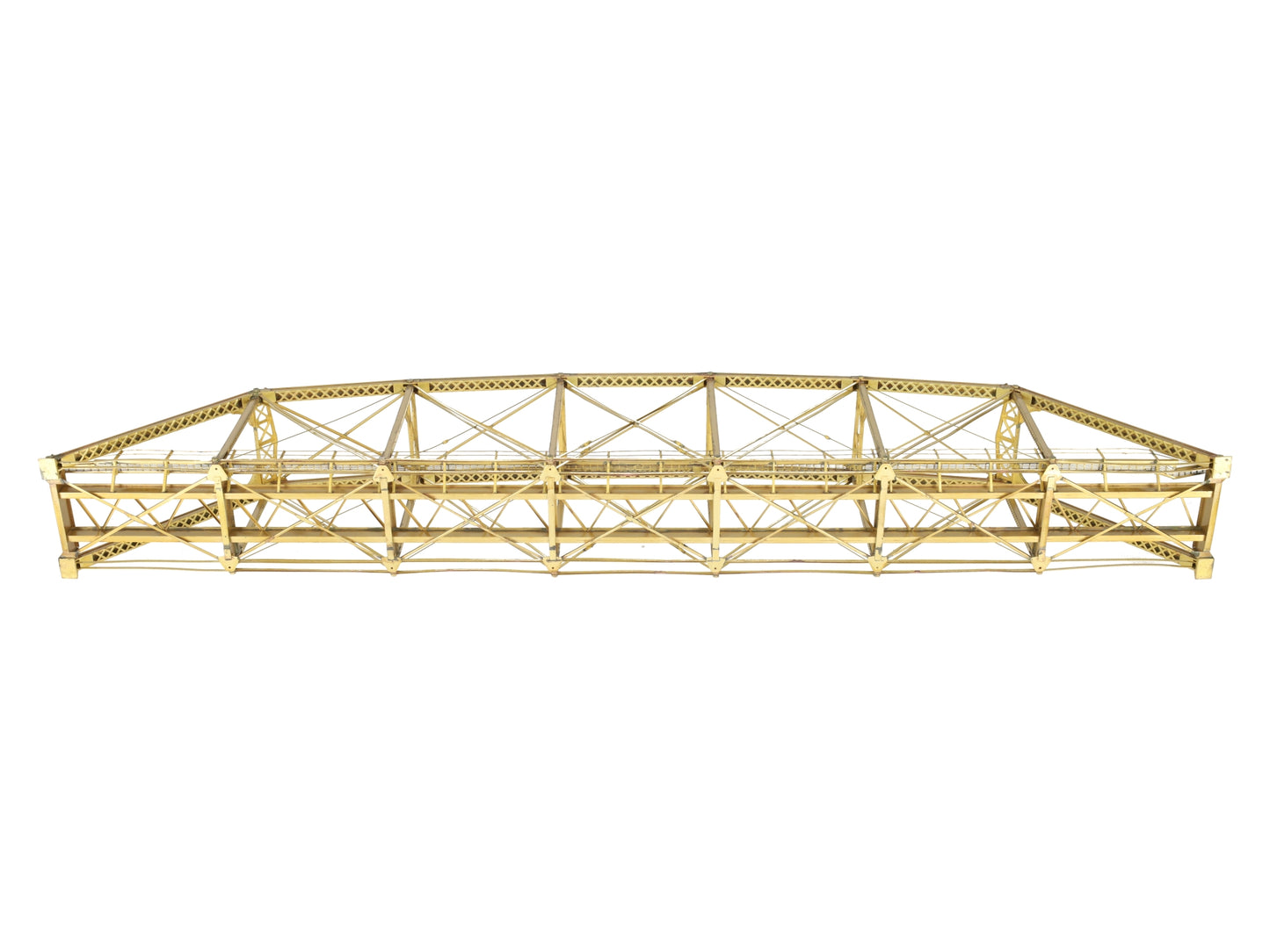 Overland 3341 HO Brass 175' Riveted Curved Chord Single Track Pin Conn. Bridge EX/Box