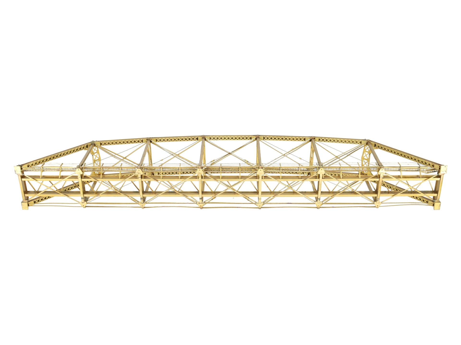 Overland 3341 HO Brass 175' Riveted Curved Chord Single Track Pin Conn. Bridge EX/Box