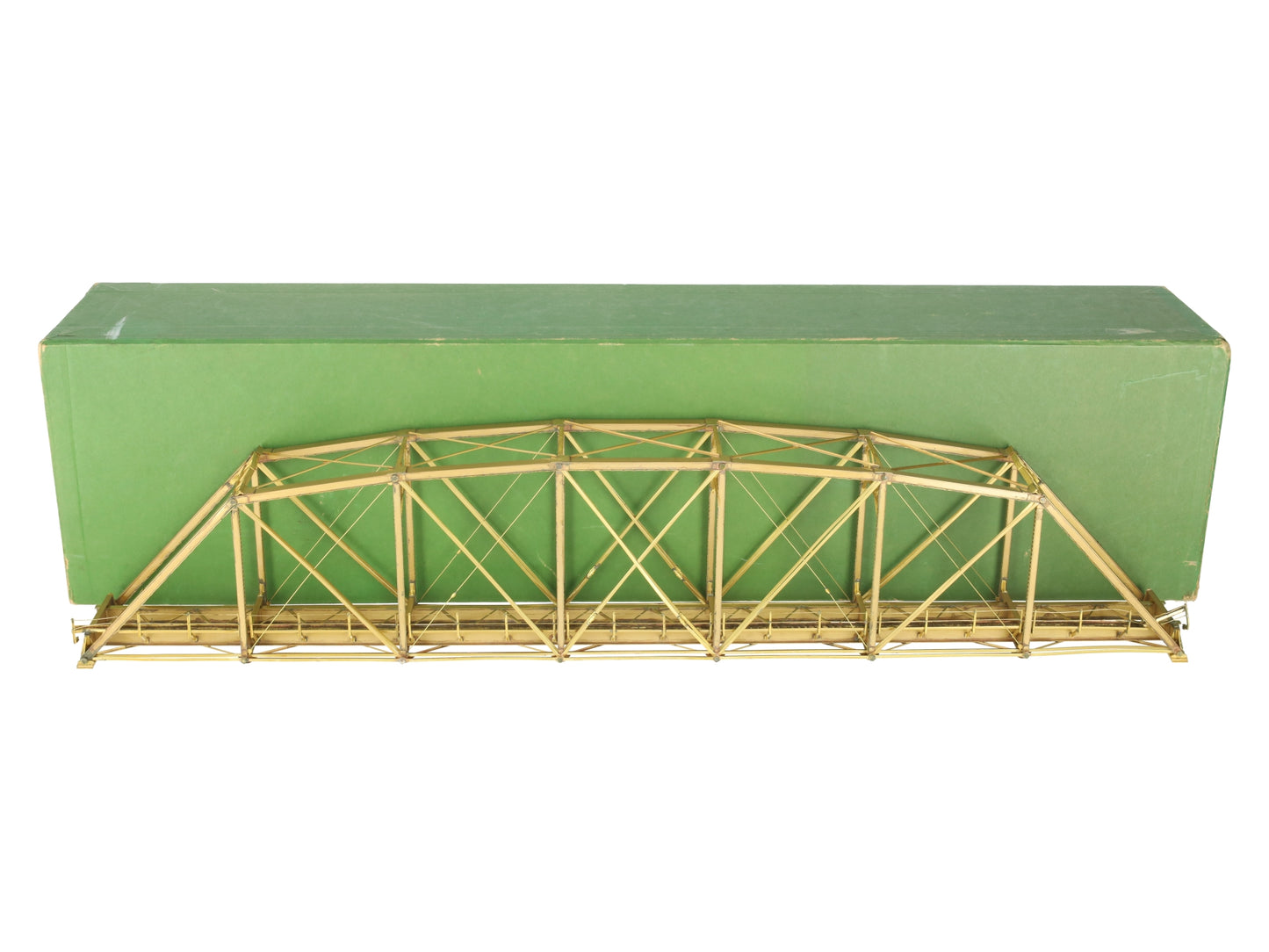 Overland 3341 HO Brass 175' Riveted Curved Chord Single Track Pin Conn. Bridge EX/Box
