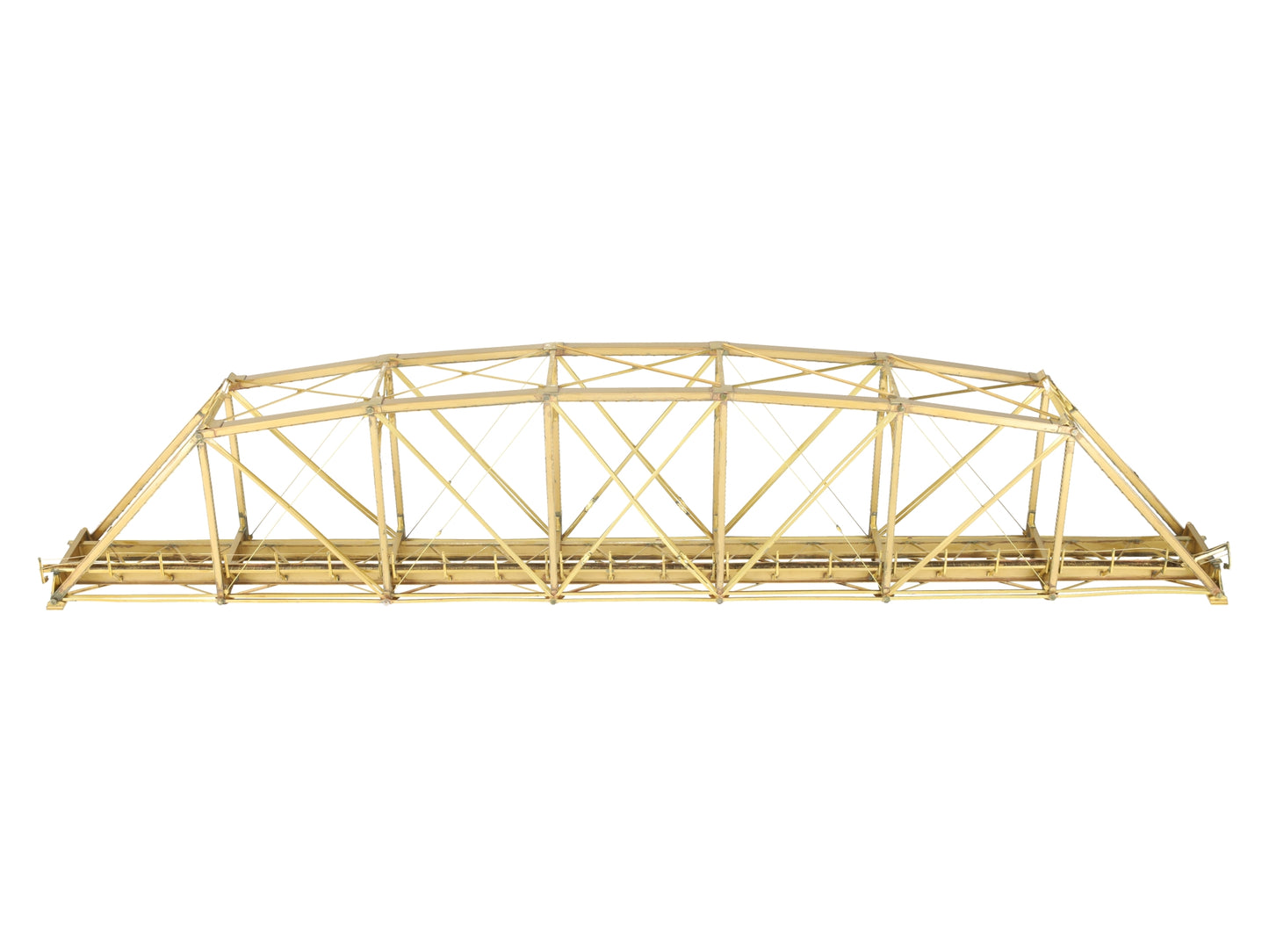 Overland 3341 HO Brass 175' Riveted Curved Chord Single Track Pin Conn. Bridge EX/Box