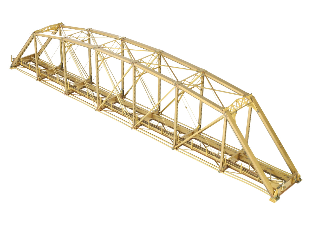 Overland 3341 HO Brass 175' Riveted Curved Chord Single Track Pin Conn. Bridge EX/Box