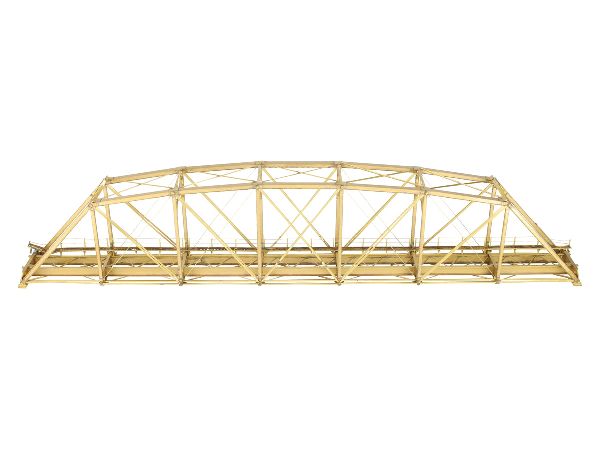 Overland 3341 HO Brass 175' Riveted Curved Chord Single Track Pin Conn. Bridge EX/Box