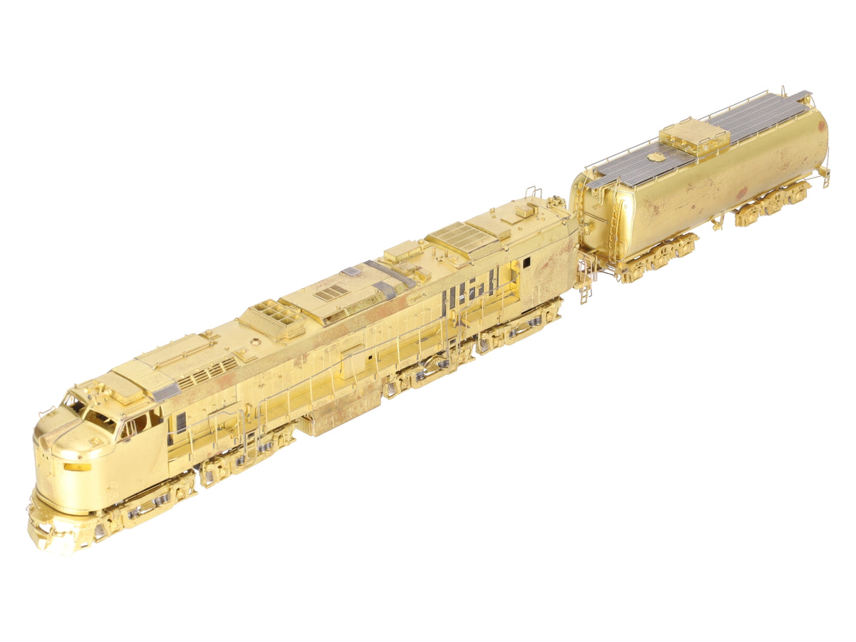 Overland OMI-5856 HO BRASS UP Veranda Turbine w/ Auxiliary Tender - Unpainted EX/Box