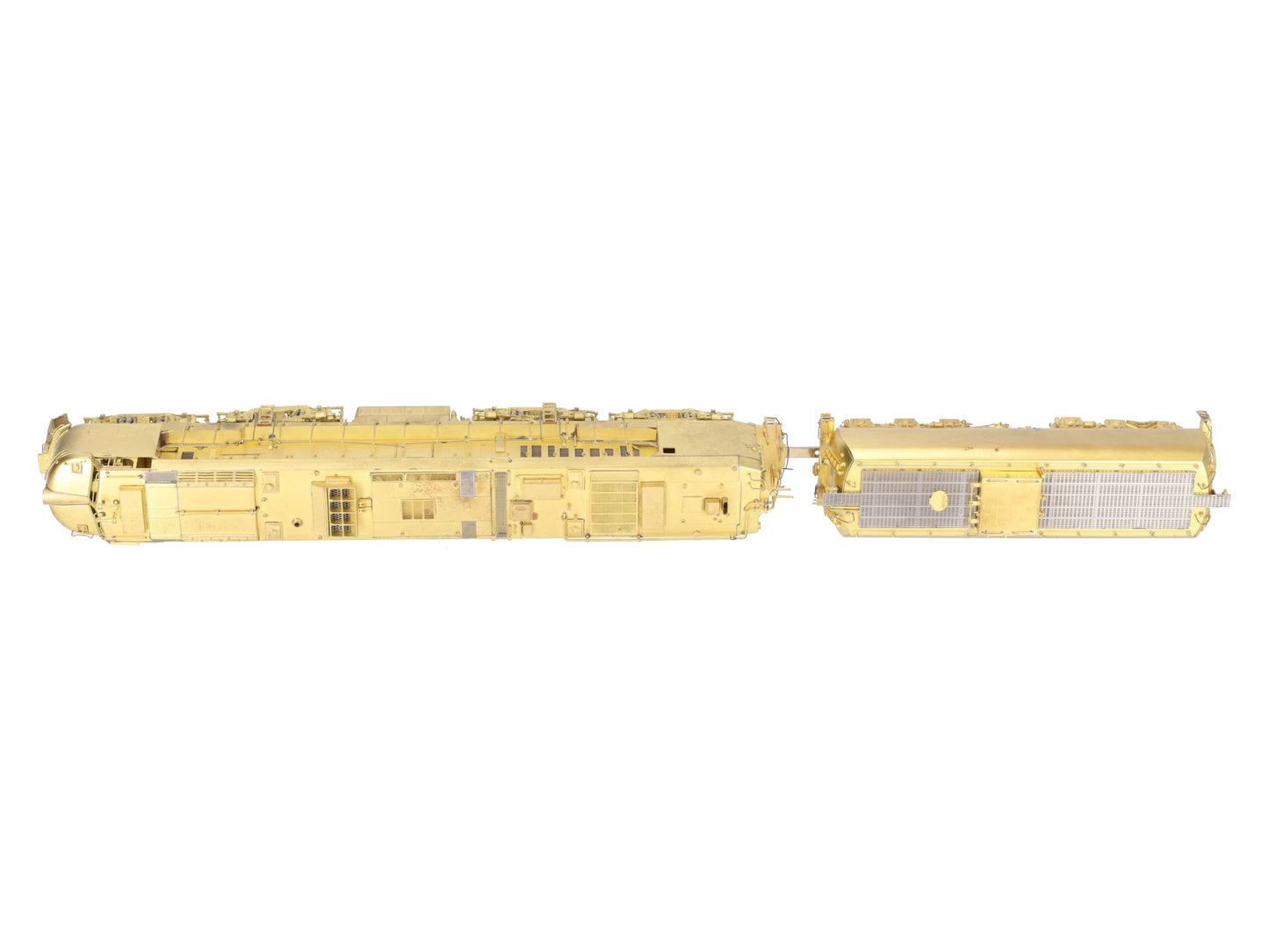 Overland OMI-5856 HO BRASS UP Veranda Turbine w/ Auxiliary Tender - Unpainted EX/Box