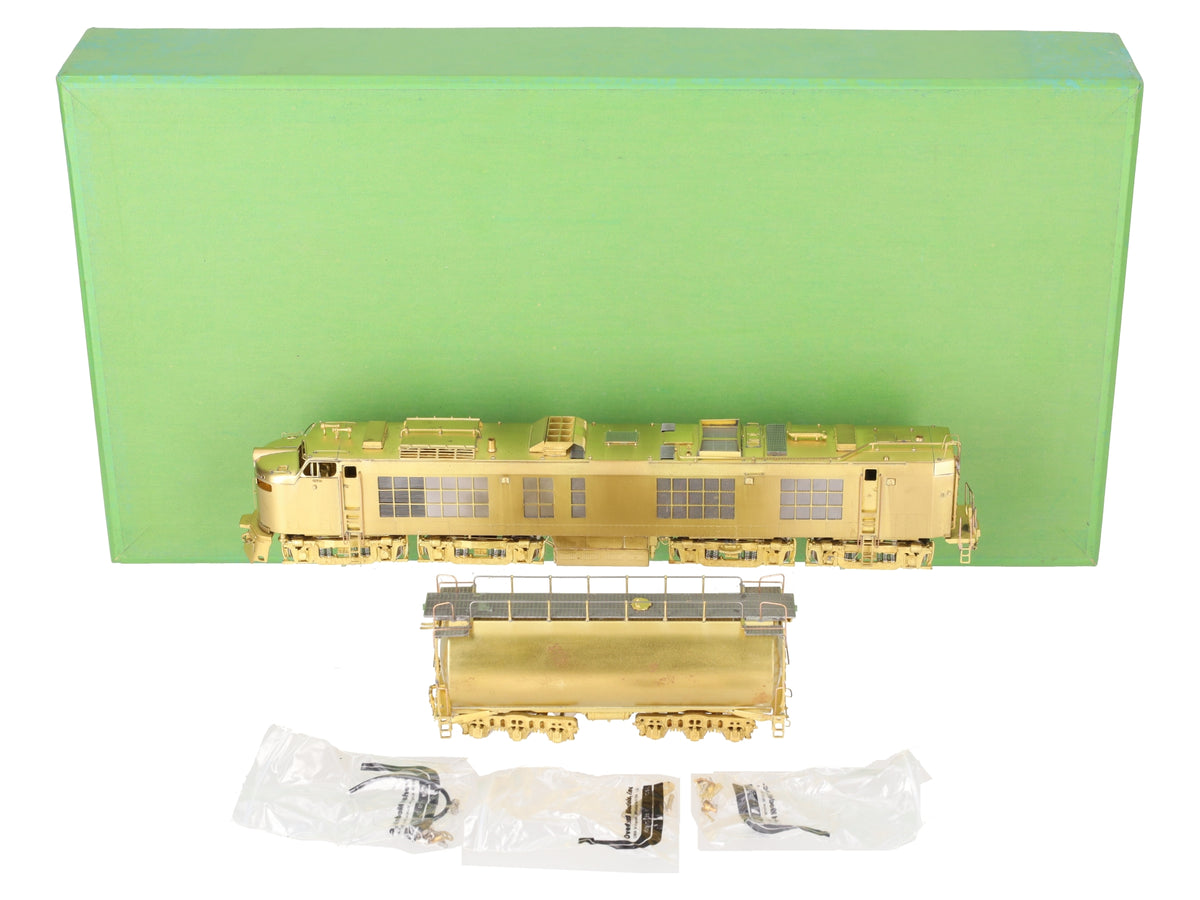 Overland OMI-5508 HO BRASS UP Standard Turbine w/ Round Tender - Unpainted EX/Box