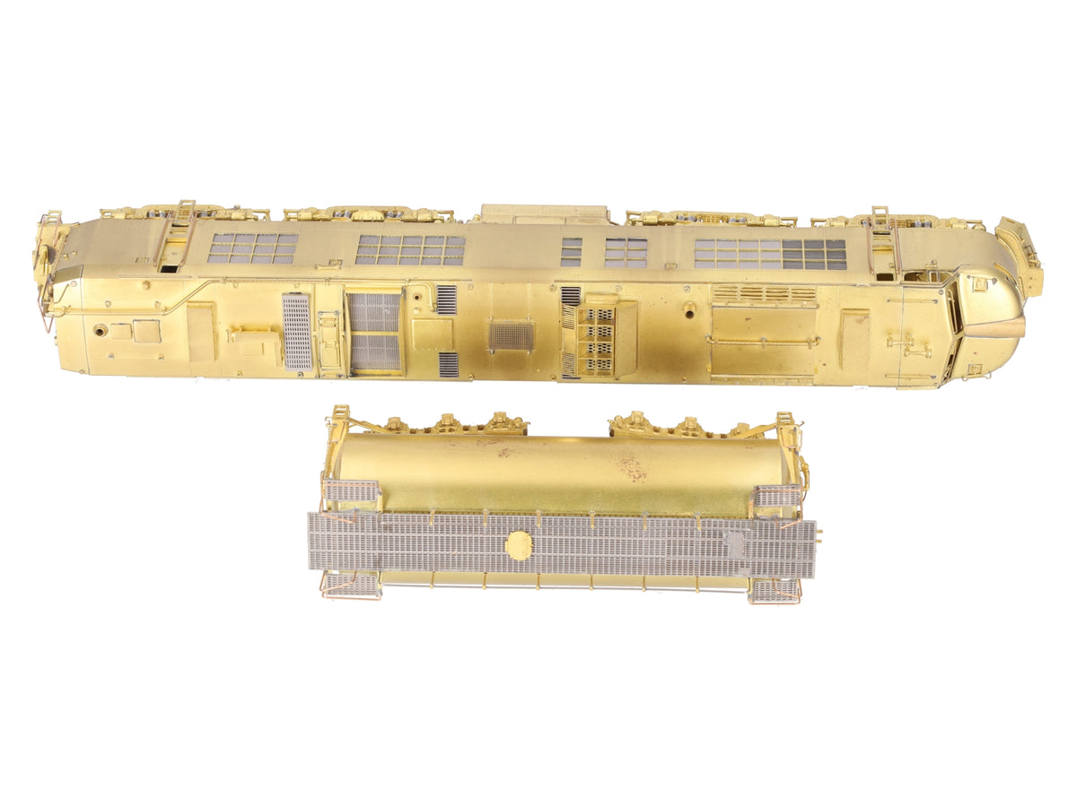 Overland OMI-5508 HO BRASS UP Standard Turbine w/ Round Tender - Unpainted EX/Box
