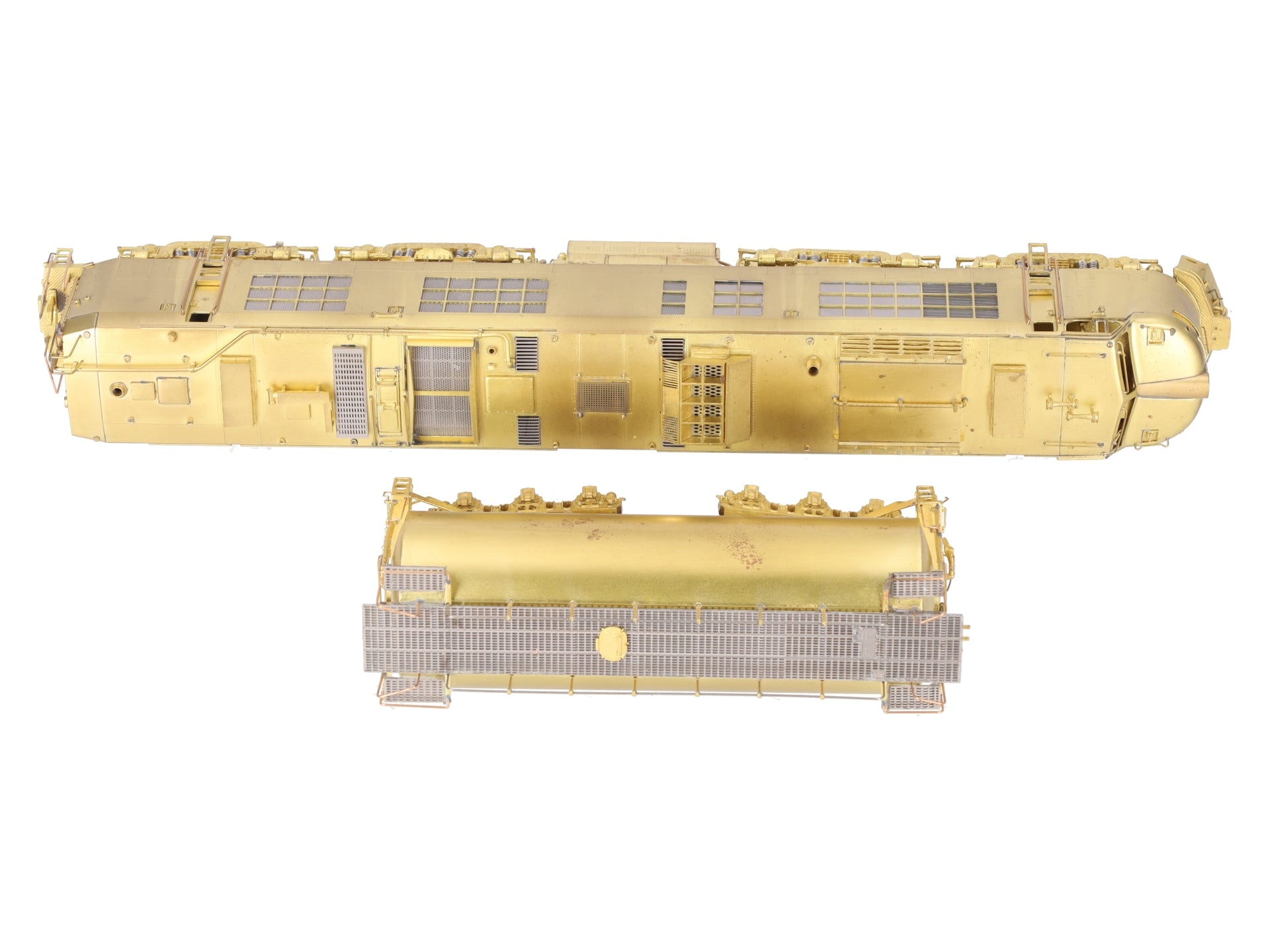 Overland OMI-5508 HO BRASS UP Standard Turbine w/ Round Tender - Unpainted EX/Box
