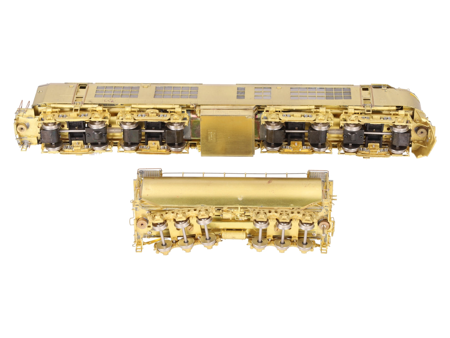 Overland OMI-5508 HO BRASS UP Standard Turbine w/ Round Tender - Unpainted EX/Box