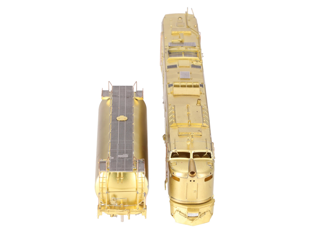 Overland OMI-5508 HO BRASS UP Standard Turbine w/ Round Tender - Unpainted EX/Box
