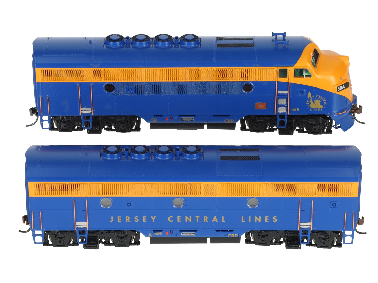 Athearn G2537AB HO Jersey Central Lines F-3AB Powered Diesel Locomotive #50A EX