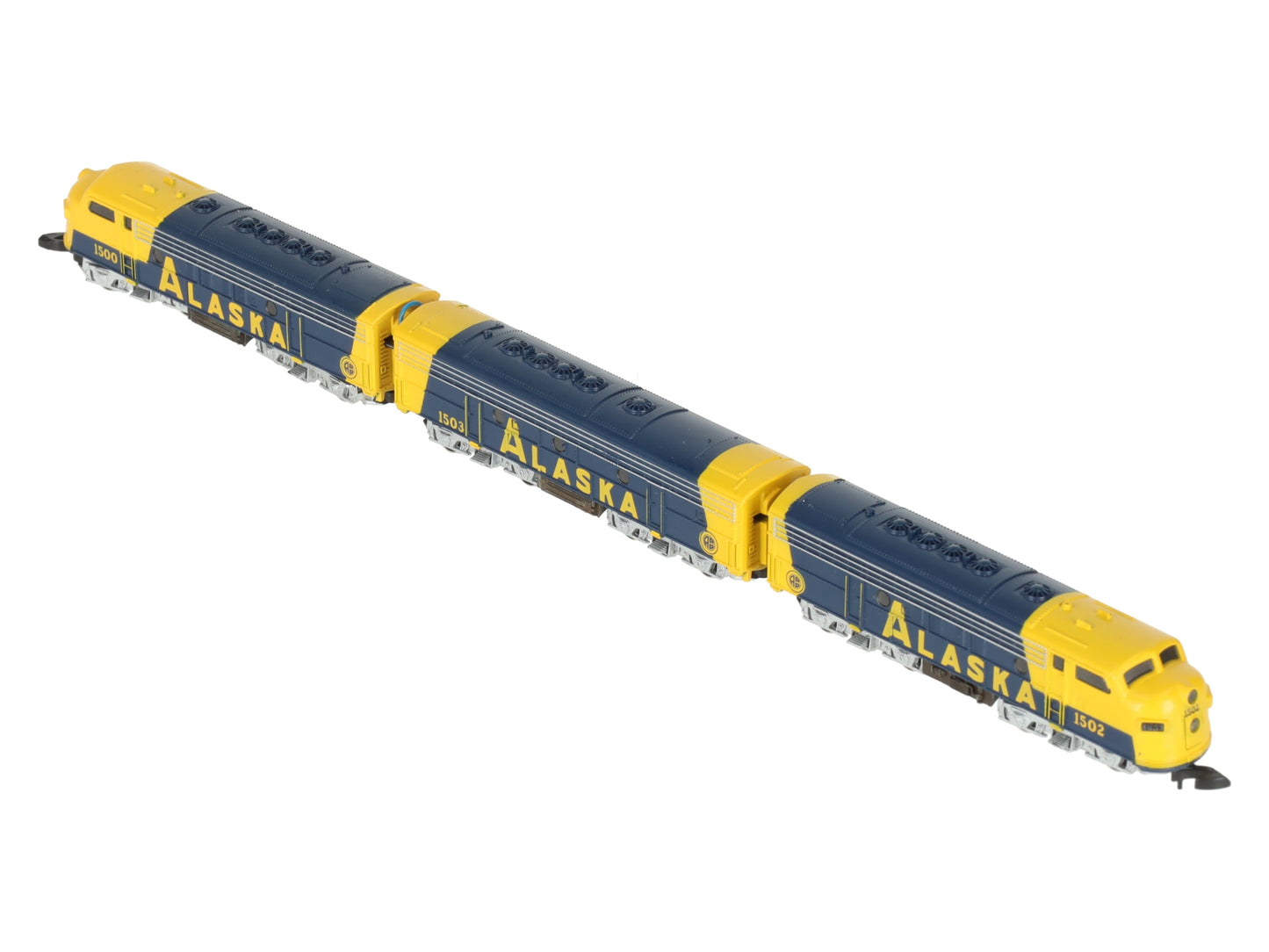 Marklin 8819 Z Scale Alaska Railroad EMD F7 ABA Diesel Locomotive Set EX