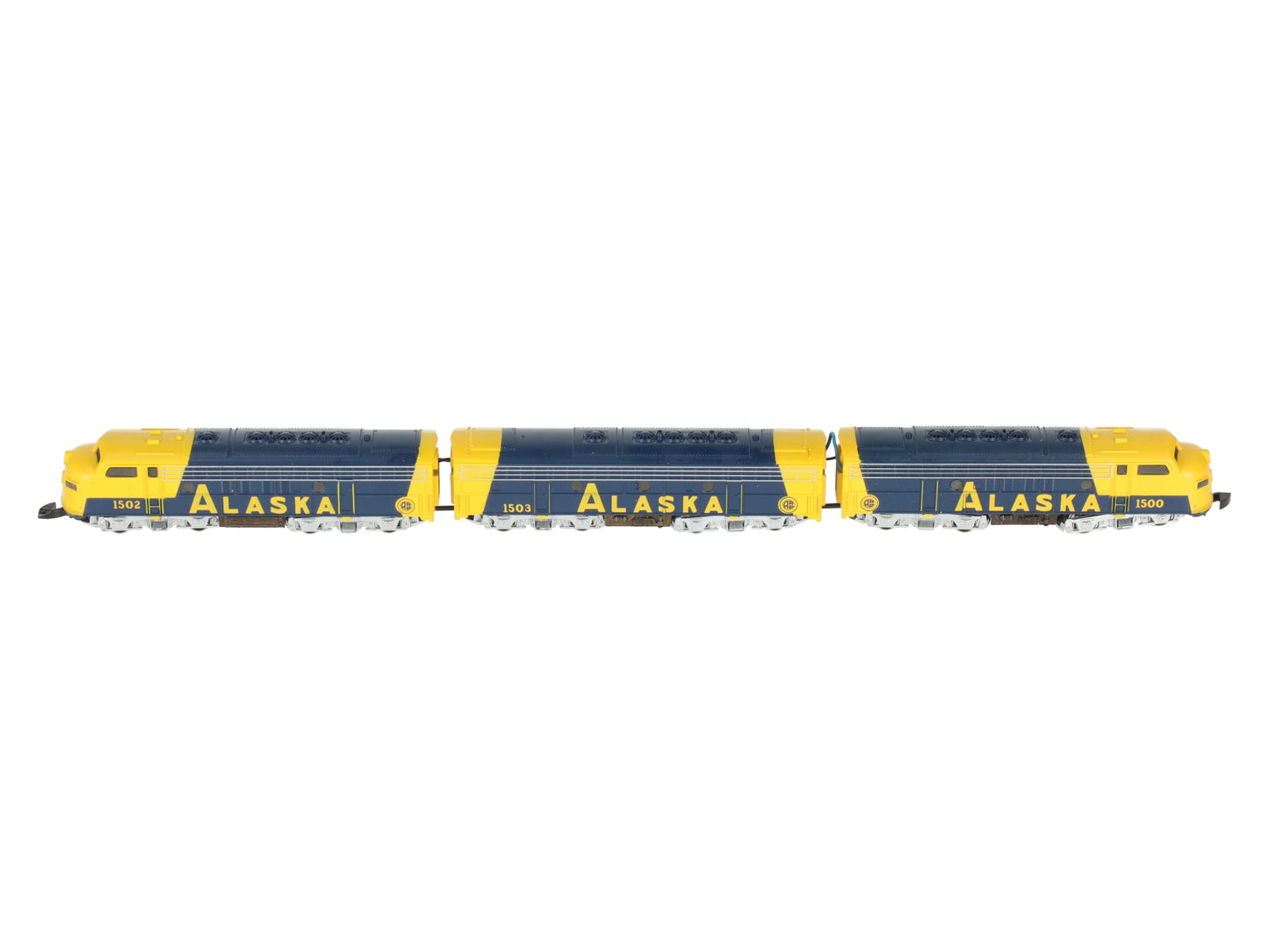 Marklin 8819 Z Scale Alaska Railroad EMD F7 ABA Diesel Locomotive Set EX