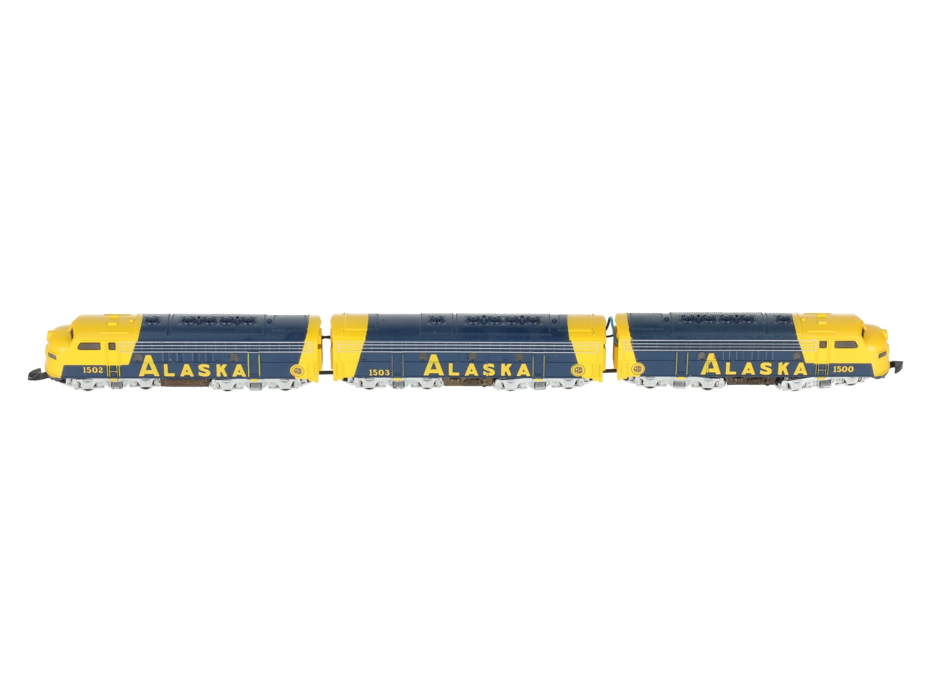 Marklin 8819 Z Scale Alaska Railroad EMD F7 ABA Diesel Locomotive Set EX