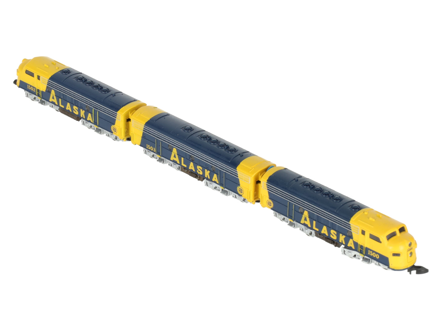 Marklin 8819 Z Scale Alaska Railroad EMD F7 ABA Diesel Locomotive Set EX