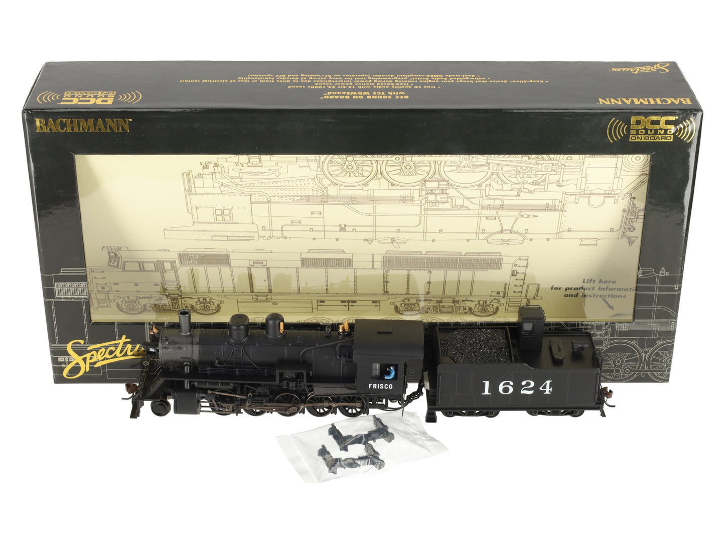 Bachmann 85403 HO Frisco 2-10-0 Decapod Steam Locomotive #1624w/DCC/WowSound EX/Box