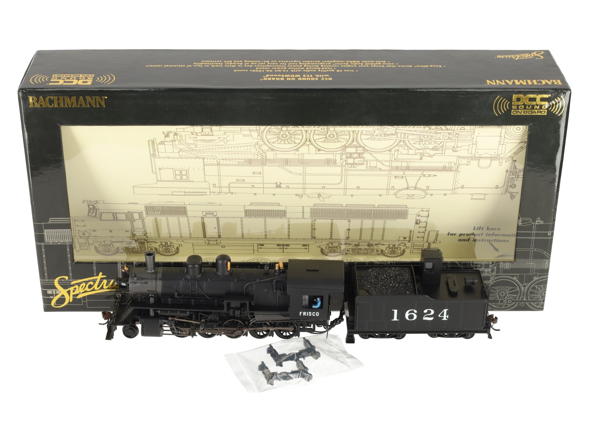 Bachmann 85403 HO Frisco 2-10-0 Decapod Steam Locomotive #1624w/DCC/WowSound EX/Box