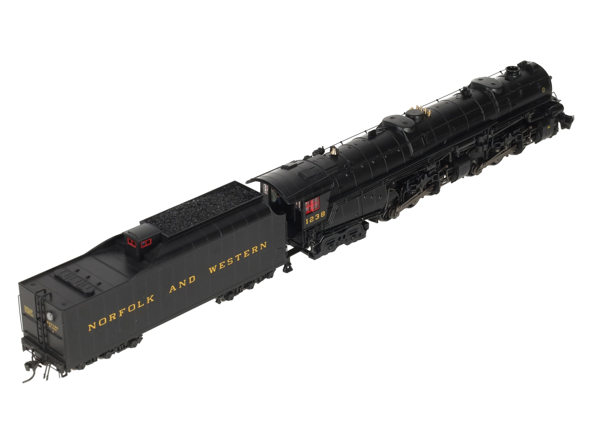 Broadway Limited 4480 HO N&W Class A 2-6-6-4 Steam Loco #1238 with 22i Tender LN/Box