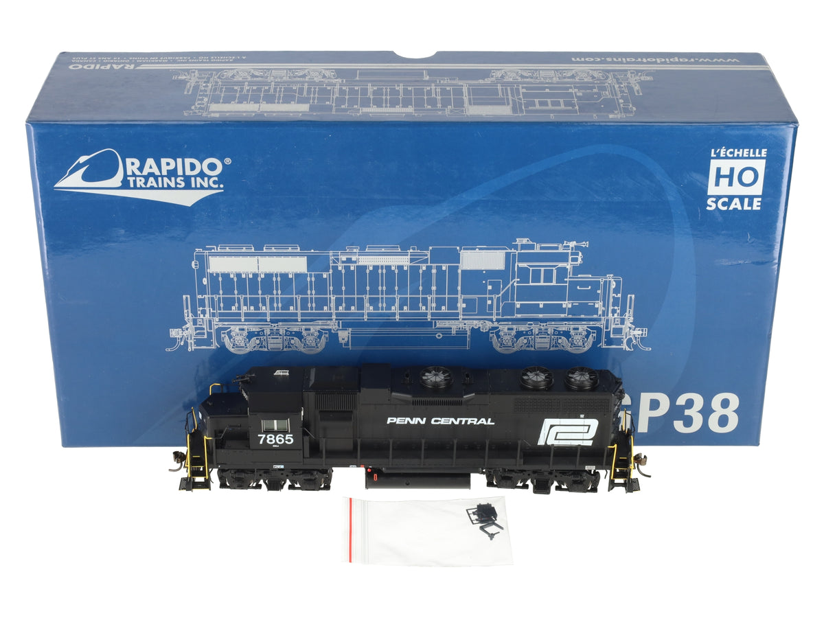 Rapido Trains 038524 HO Penn Central GP38 Diesel Locomotive #7865 w/DCC & Sound EX/Box