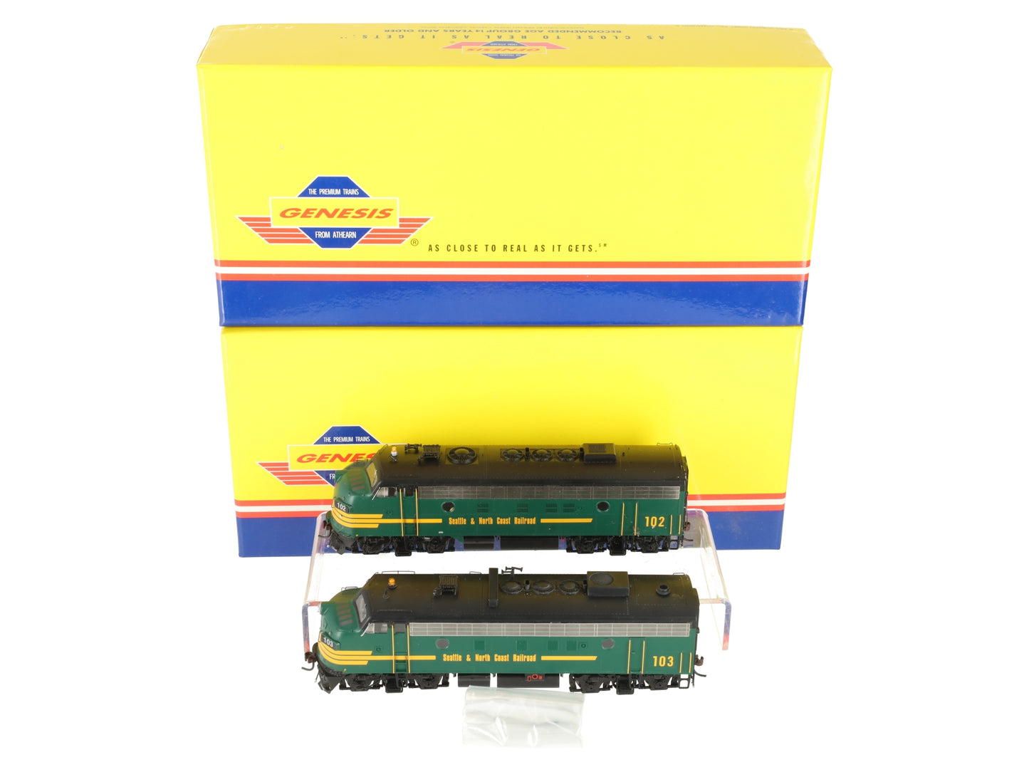 Athearn G22211 HO Seattle & North Coast F-7A/F-7A Freight Diesel Locomotive Set EX/Box